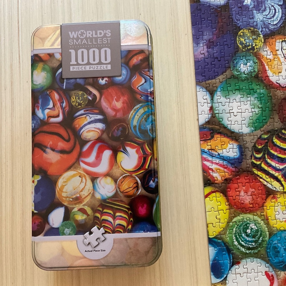 Masterpieces  World’s Smallest Puzzle Marbles 1000 Piece  Complete